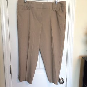 Tan, dressy crop pants